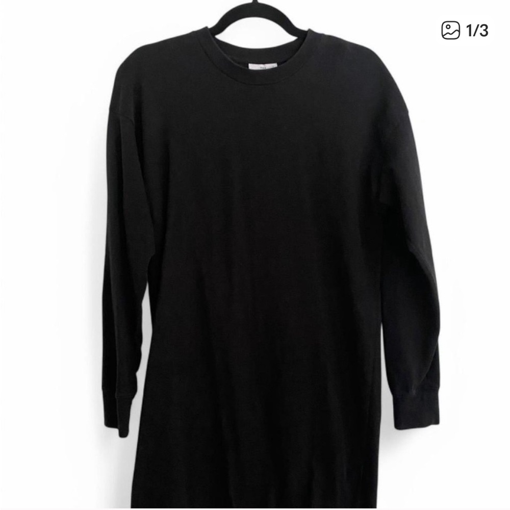 Aritzia - TNA Black Crewneck Long Sleeve Dress
